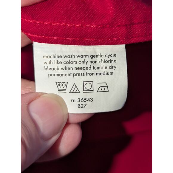 Izod Men's Big&Tall Red Long Sleeve Dress Shirt. Neck Size 17.5 . NWOT - Picture 10 of 10